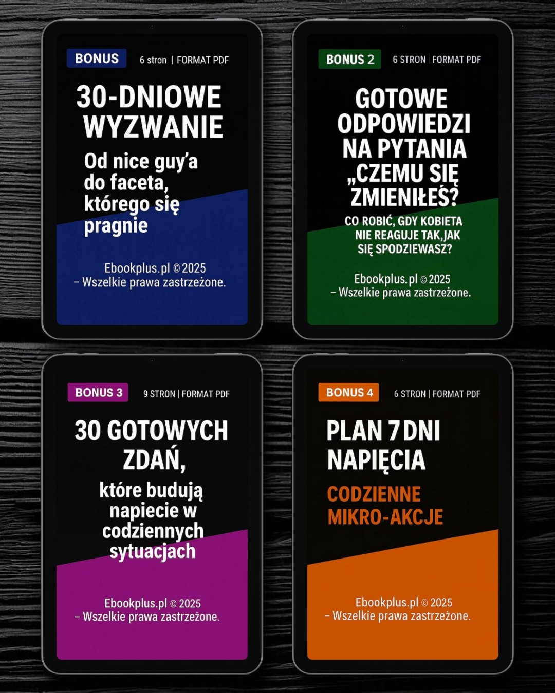 EBOOK DLA MĘŻCZYZN + 4 BONUSY