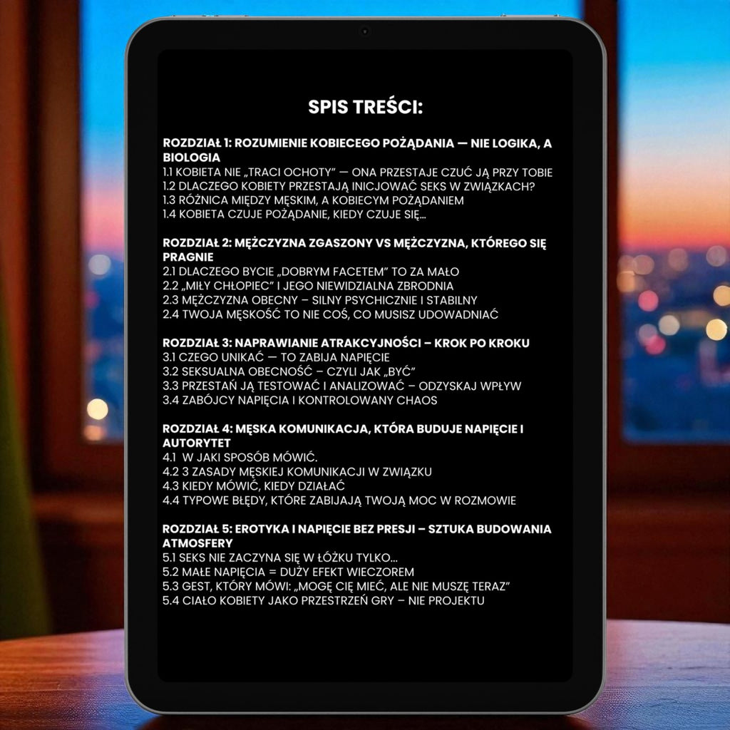 EBOOK DLA MĘŻCZYZN + 4 BONUSY